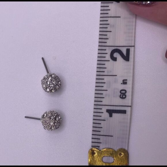 4/$20 Crystal Pave Ball Stud Earrings - Picture 5 of 5
